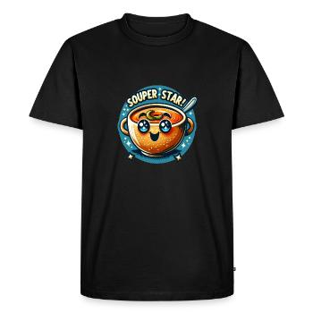 Souper Star - T-shirt Premium bio Homme - noir - Devant - Nico (187cm)