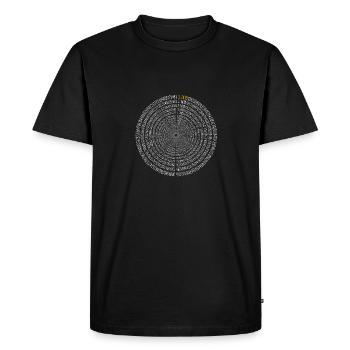 10000 Digits Pi Day Sign Math Lover Math - Men's Premium Organic T-Shirt - black - Front - Nico (187cm)