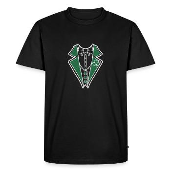 Irish Tuxedo Funny St. Patrick's Day Sheet - Men's Premium Organic T-Shirt - black - Front - Nico (187cm)