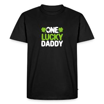 Un papa chanceux correspondant à la Saint-Patrick de la famille - T-shirt Premium bio Homme - noir - Devant - Nico (187cm)