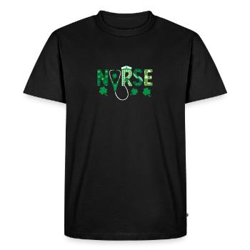 Nurse Stethoscope Medicine Irish - Men's Premium Organic T-Shirt - black - Front - Nico (187cm)