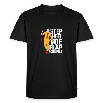 Step, Talon, Orteil, Rabat & Shuffle Claquettes Danse Claquettes Danc - T-shirt Premium bio Homme - noir - Devant - Nico (187cm)