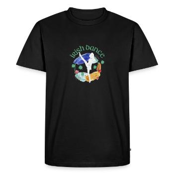 Irish Dance Funny St. Patrick's Day Dancing Ireland - Men's Premium Organic T-Shirt - black - Front - Nico (187cm)