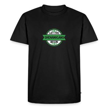 Let the Shenanigans begin Saint Patrick's - Men's Premium Organic T-Shirt - black - Front - Nico (187cm)