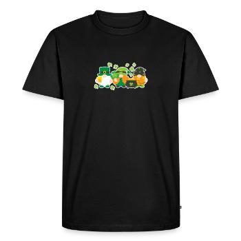 Irish Norse Dwarfs Funny Lucky Leprechauns - Men's Premium Organic T-Shirt - black - Front - Nico (187cm)