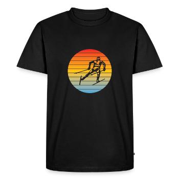 Skieur Ski Design Tenue de ski Ski - T-shirt Premium bio Homme - noir - Devant - Nico (187cm)