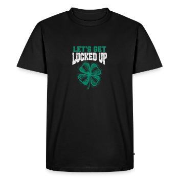 Soyons chanceux, trèfle irlandais - T-shirt Premium bio Homme - noir - Devant - Nico (187cm)