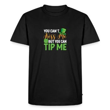 You can't kiss me, but you can - Men's Premium Organic T-Shirt - black - Front - Nico (187cm)
