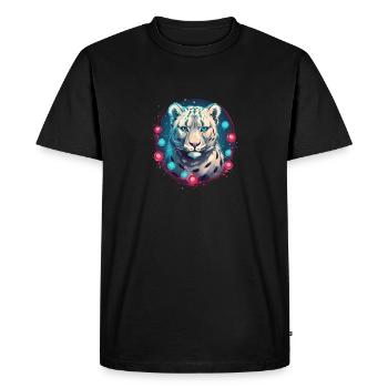 Ornement de Noël léopard des neiges, léopards d’amour - T-shirt Premium bio Homme - noir - Devant - Nico (187cm)