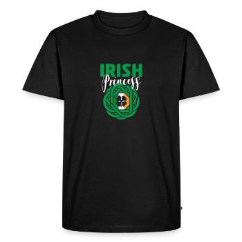 Noeud celtique de princesse irlandaise Saint-Patrick - T-shirt Premium bio Homme - noir - Devant - Nico (187cm)