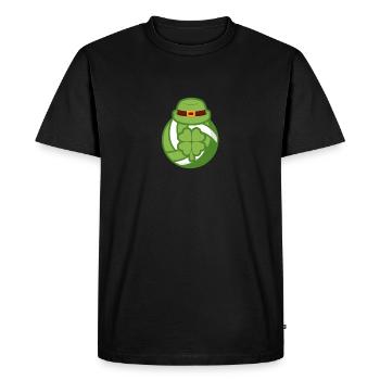 Football Irlande Shamrock Fête de la Saint-Patrick irlandaise - T-shirt Premium bio Homme - noir - Devant - Nico (187cm)