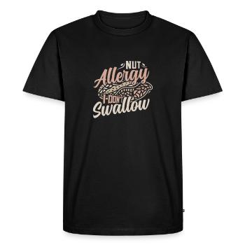 Allergie aux noix Je n’avale pas Sensibilisation Allergique aux noix - T-shirt Premium bio Homme - noir - Devant - Nico (187cm)