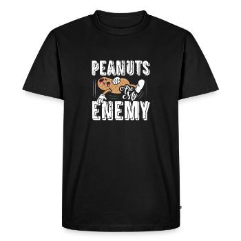 Peanuts Are My Enemy Awareness Nut Allergic - Männer Premium Bio T-Shirt - Schwarz - Vorne - Nico (187cm)