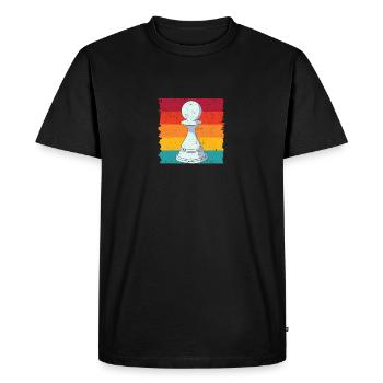 Chess Chess Pieces Pawn Player Retro Vintage - Men's Premium Organic T-Shirt - black - Front - Nico (187cm)