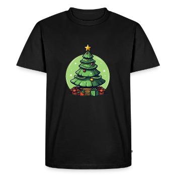 Sapin de Noël ou sapin de Noël à Noël - T-shirt Premium bio Homme - noir - Devant - Nico (187cm)