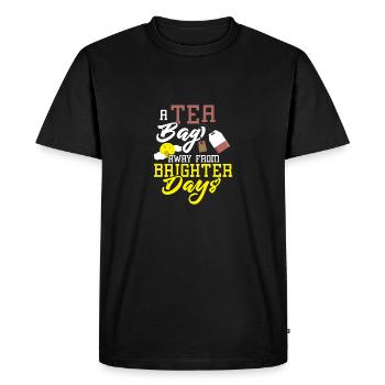 Un sachet de thé loin des jours meilleurs Sachet de thé Mug Tea - T-shirt Premium bio Homme - noir - Devant - Nico (187cm)