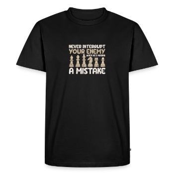 N’interrompez jamais votre adversaire lorsqu’il a un - T-shirt Premium bio Homme - noir - Devant - Nico (187cm)