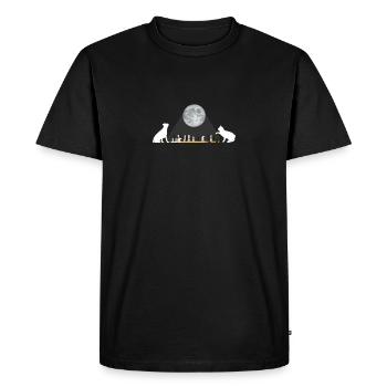 Drôle Jeu d’échecs Jeu de société Coach Dog - T-shirt Premium bio Homme - noir - Devant - Nico (187cm)