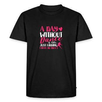 Une journée sans danse Danse drôle Chorégraphe - T-shirt Premium bio Homme - noir - Devant - Nico (187cm)