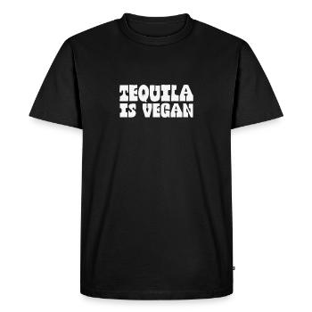 La tequila est végétalienne drôle mexicaine alcool humour - T-shirt Premium bio Homme - noir - Devant - Nico (187cm)