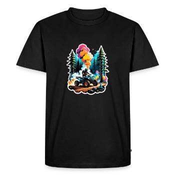 quad et tout terrain - T-shirt Premium bio Homme - noir - Devant - Nico (187cm)