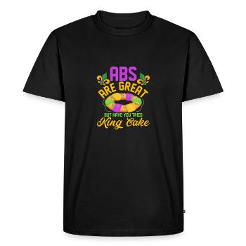 Abs Are Great But Have You Tried King Cake Mardi G - Men's Premium Organic T-Shirt - black - Front - Nico (187cm)