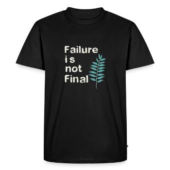 FAILURE IS NOT FINAL 01 - Men's Premium Organic T-Shirt - black - Front - Nico (187cm)