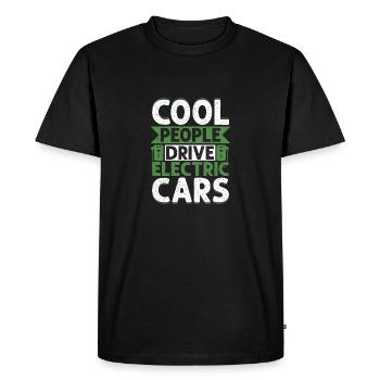 Des gens cool conduisent des voitures électriques Conducteur de voiture électrique - T-shirt Premium bio Homme - noir - Devant - Nico (187cm)