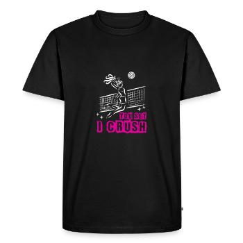 Volley-ball fille joueur de volley-ball Vintage - T-shirt Premium bio Homme - noir - Devant - Nico (187cm)