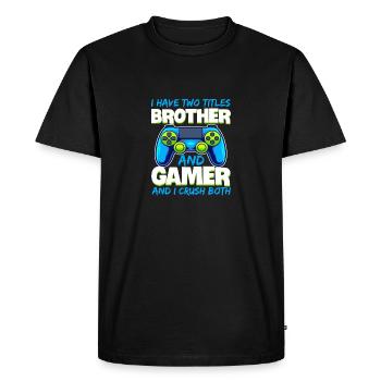 Jeux Drôles Garçons Filles Hommes Gamer Jeu Vidéo - T-shirt Premium bio Homme - noir - Devant - Nico (187cm)