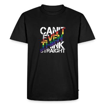 Je ne peux même pas penser hétéro drôle LGBTQ lesbienne gay - T-shirt Premium bio Homme - noir - Devant - Nico (187cm)