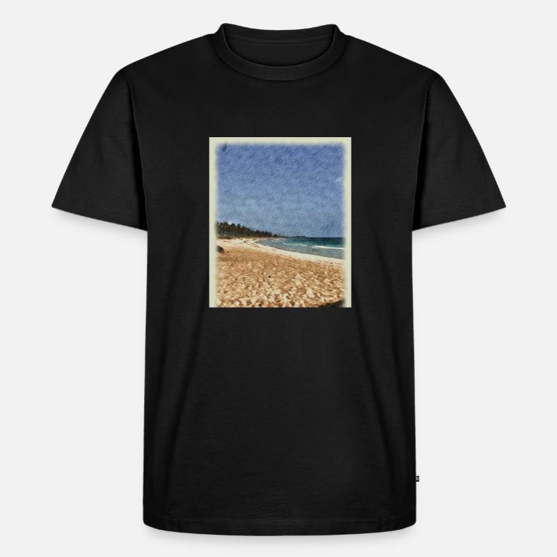 Meeresrauschen - Männer Premium Bio T-Shirt - Schwarz