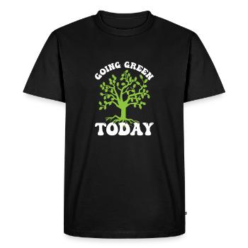 Going Green Today St. Patrick's Day - Men's Premium Organic T-Shirt - black - Front - Nico (187cm)