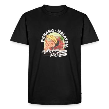 Penang Street Art - Men's Premium Organic T-Shirt - black - Front - Nico (187cm)