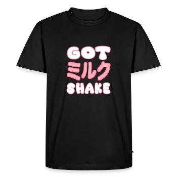 Milkshake japanese pop culture - Men's Premium Organic T-Shirt - black - Front - Nico (187cm)