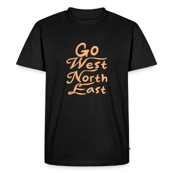 Ouest Nord-Est - T-shirt Premium bio Homme - noir - Devant - Nico (187cm)