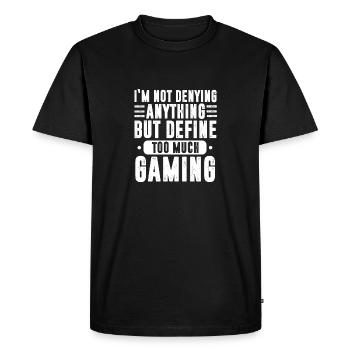 Funny Video Games Gaming Design Adult Gamer Gaming - Men's Premium Organic T-Shirt - black - Front - Nico (187cm)