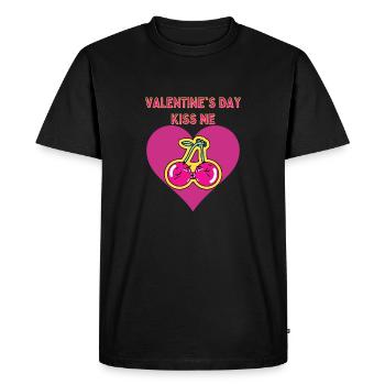 La Saint-Valentin - T-shirt Premium bio Homme - noir - Devant - Nico (187cm)