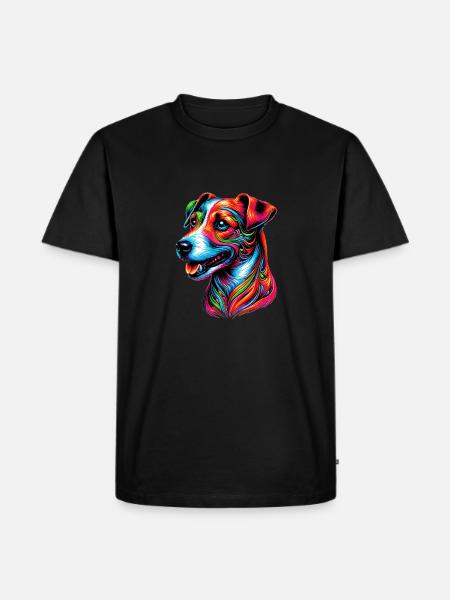 Jack Russell Terrier Dog - Men's Premium Organic T-Shirt - black