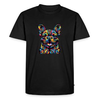 Bouledogue français - T-shirt Premium bio Homme - noir - Devant - Nico (187cm)