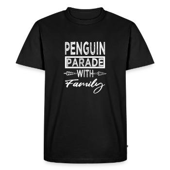 family values penguins communication in families - Men's Premium Organic T-Shirt - black - Front - Nico (187cm)
