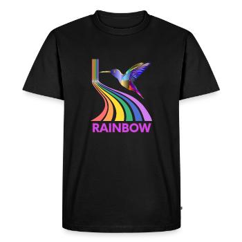 Arc-en-ciel - T-shirt Premium bio Homme - noir - Devant - Nico (187cm)