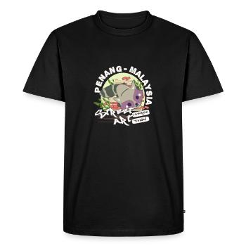 Graffiti de raton laveur - T-shirt Premium bio Homme - noir - Devant - Nico (187cm)