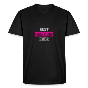 meilleure petite amie de tous les temps - T-shirt Premium bio Homme - noir - Devant - Nico (187cm)