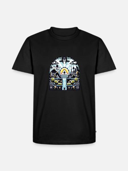 Retro-Videospiel-Pixelkunst - Männer Premium Bio T-Shirt - Schwarz