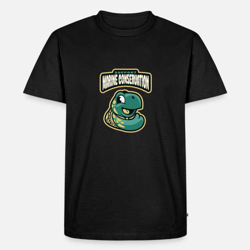 Meeresschutz - Männer Premium Bio T-Shirt - Schwarz