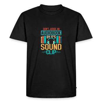 Audiobook Adventures: Listen Beyond the Clip - Men's Premium Organic T-Shirt - black - Front - Nico (187cm)