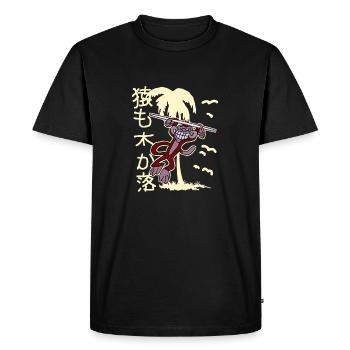Dictons d’anime kawaii japonais - T-shirt Premium bio Homme - noir - Devant - Nico (187cm)