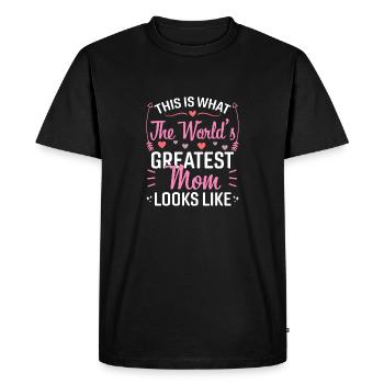 Meilleure maman Meilleure fête des mères - T-shirt Premium bio Homme - noir - Devant - Nico (187cm)