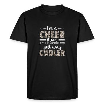 Pom-pom girl mère léopard guépard cheer maman - T-shirt Premium bio Homme - noir - Devant - Nico (187cm)